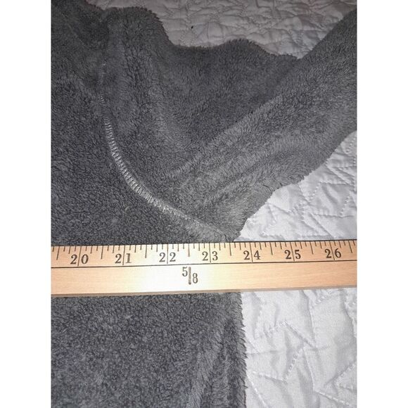 Trinity Mens Plush Fleece XL Pullover Dark Gray 1/4 Zip Long Sleeve Mock Neck - Picture 6 of 7